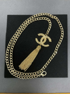 Chanel 2022 Chain Belts Gold CC Tassel 