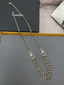 Luxury Womens Belts Chanel 2022 Chain and Leather Belts A175PP280 AA176082