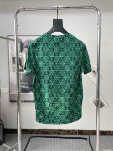 Luxury Mens Clothing Gucci GG Cotton T Shirt in Green M To XXXL A168PP480 AA176264