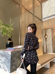 Luxury Womens Clothing Chanel Allover CC Logo Jacket in Black SML A29PP780 AA176126