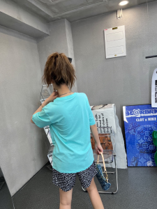 Replica Womens Clothing Chanel CC Logo Cotton T Shirt in Blue SML A154PP280 AA176520