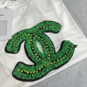 Replica Womens Clothing Chanel CC Logo Cotton T Shirt in White SML A154PP280 AA176519