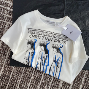 Replica Womens Clothing Dior White Cotton T Shirt SML A154PP280 AA176529