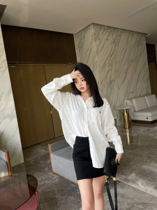 Replica Womens Clothing Gucci White GG Embroidery Shirt SML A40PP580 AA176293