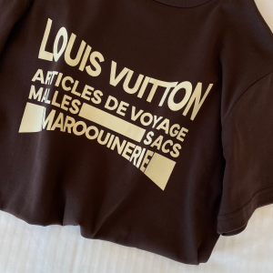 Replica Womens Clothing Louis Vuitton Black Cotton T Shirt SML A154PP280 AA176531