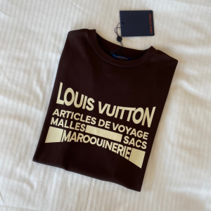 Replica Womens Clothing Louis Vuitton Black Cotton T Shirt SML A154PP280 AA176531