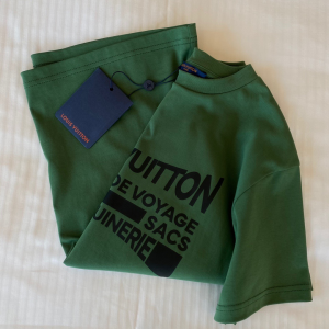 Replica Womens Clothing Louis Vuitton Green Cotton T Shirt SML A154PP280 AA176530