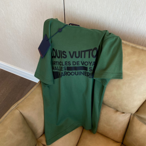 Replica Womens Clothing Louis Vuitton Green Cotton T Shirt SML A154PP280 AA176530