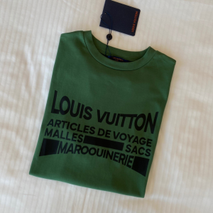 Replica Womens Clothing Louis Vuitton Green Cotton T Shirt SML A154PP280 AA176530