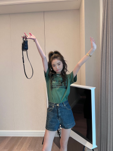 Replica Womens Clothing Louis Vuitton Green Cotton T Shirt SML A154PP280 AA176530