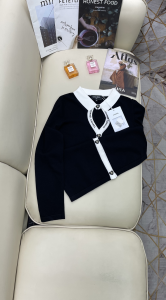 Replica Womens Clothing Chanel Black Knitwear Tops SML A40PP580 AA176641