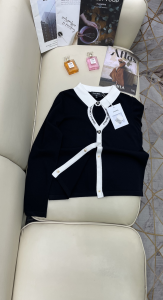 Replica Womens Clothing Chanel Black Knitwear Tops SML A40PP580 AA176641