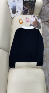 Replica Womens Clothing Chanel Black Knitwear Tops SML A40PP580 AA176641