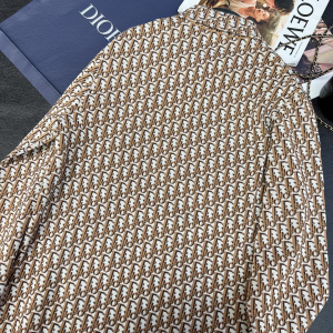 Replica Womens Clothing Dior Oblique Shirt in Brown SML A154PP480 AA176881