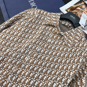 Replica Womens Clothing Dior Oblique Shirt in Brown SML A154PP480 AA176881