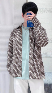 Replica Womens Clothing Dior Oblique Shirt in Brown SML A154PP480 AA176881