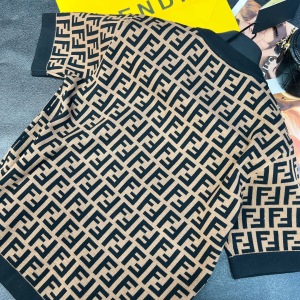 Replica Womens Clothing Fendi FF Knitwear Sweater in Brown SML A154PP380 AA176880