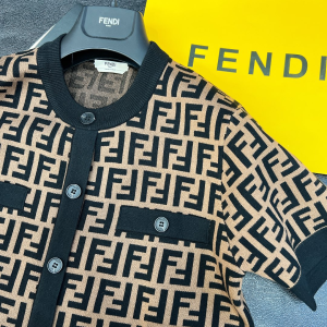 Replica Womens Clothing Fendi FF Knitwear Sweater in Brown SML A154PP380 AA176880