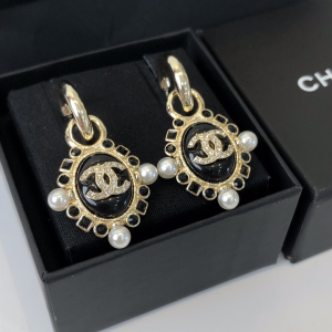 Chanel Earrings Chanel Crystals CC Logo Earrings 