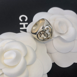 Chanel Ring Chanel Gold CC Logo Heart Rings 