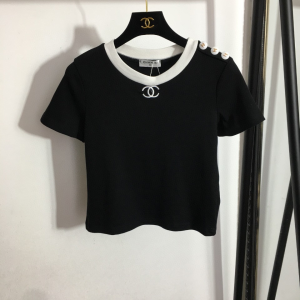 Chanel Black Cotton T Shirt 