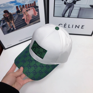 Gucci Green GG Multicolor Canvas Baseball Cap Hat 