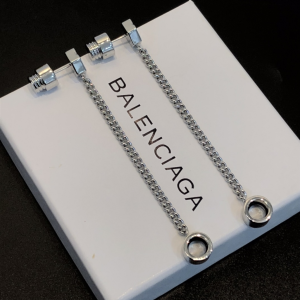 Balenciaga Womens Screw Earrings Silver 