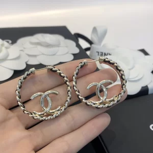 Chanel Round Gold CC Earrings 