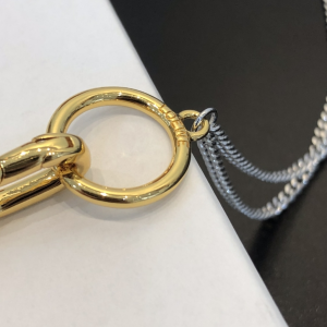 Replica Womens Jewelry Loewe Padlock Pendant Necklace Gold A39PP140 AA178066