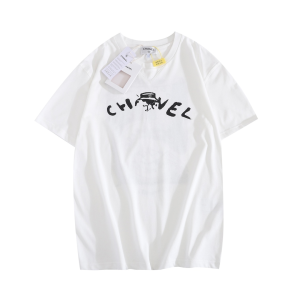 Replica Womens Clothing Chanel White Cotton T Shirt S To XL A130PP280 AA178342