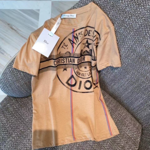 Replica Womens Clothing Dior Beige Cotton Jersey T Shirt SML A154PP280 AA178412
