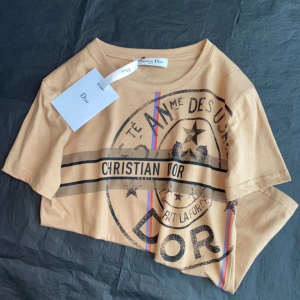 Replica Womens Clothing Dior Beige Cotton Jersey T Shirt SML A154PP280 AA178412