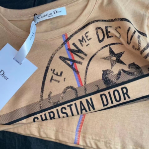 Replica Womens Clothing Dior Beige Cotton Jersey T Shirt SML A154PP280 AA178412
