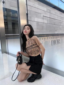 Replica Womens Clothing Dior Beige Cotton Jersey T Shirt SML A154PP280 AA178412