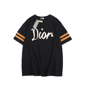 Replica Womens Clothing Dior Black Cotton T Shirt S To XL A130PP280 AA178340