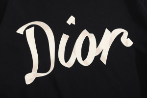 Replica Womens Clothing Dior Black Cotton T Shirt S To XL A130PP280 AA178340