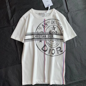 Dior White Cotton Jersey T Shirt 