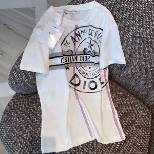 Replica Womens Clothing Dior White Cotton Jersey T Shirt SML A154PP280 AA178413