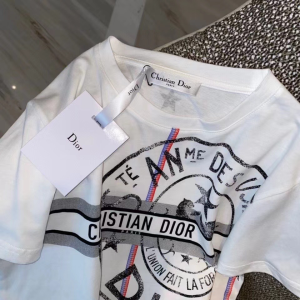Replica Womens Clothing Dior White Cotton Jersey T Shirt SML A154PP280 AA178413