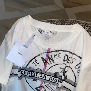 Replica Womens Clothing Dior White Cotton Jersey T Shirt SML A154PP280 AA178413