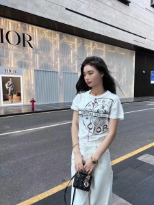 Replica Womens Clothing Dior White Cotton Jersey T Shirt SML A154PP280 AA178413