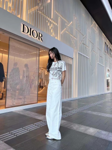 Replica Womens Clothing Dior White Cotton Jersey T Shirt SML A154PP280 AA178413