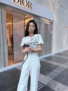 Replica Womens Clothing Dior White Cotton Jersey T Shirt SML A154PP280 AA178413