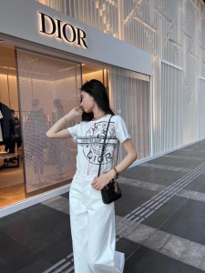 Replica Womens Clothing Dior White Cotton Jersey T Shirt SML A154PP280 AA178413