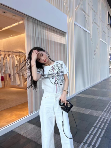 Replica Womens Clothing Dior White Cotton Jersey T Shirt SML A154PP280 AA178413