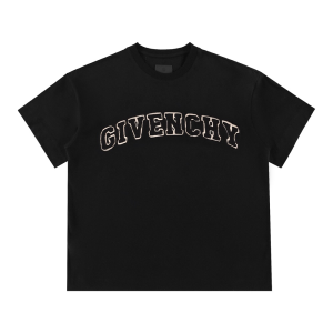 Givenchy Logo Black Jersey Cotton T Shirt 