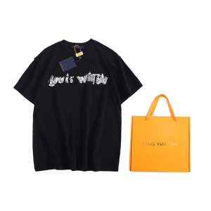 Louis Vuitton Black Cotton T Shirt XS To L 
