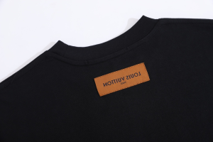 Replica Womens Clothing Louis Vuitton Black Cotton T Shirt XS To L A130PP280 AA178338