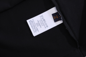 Replica Womens Clothing Louis Vuitton Black Cotton T Shirt XS To L A130PP280 AA178338