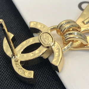 Replica Womens Jewelry Chanel Gold Crystals CC Leaf Earrings A39PP130 AA178236